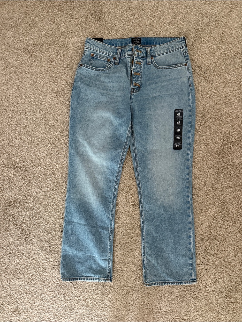 J. Crew mid rise flare crop size 28